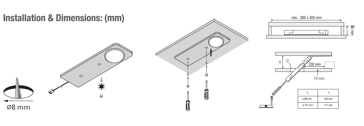Cabinet Light R-Light ultra-thin embedding efficiency and aesthetics12321