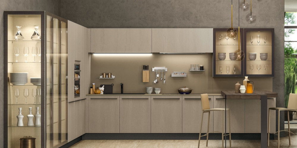 Cucina componibile ROUND BRIDGE 3 by Cucine Lube